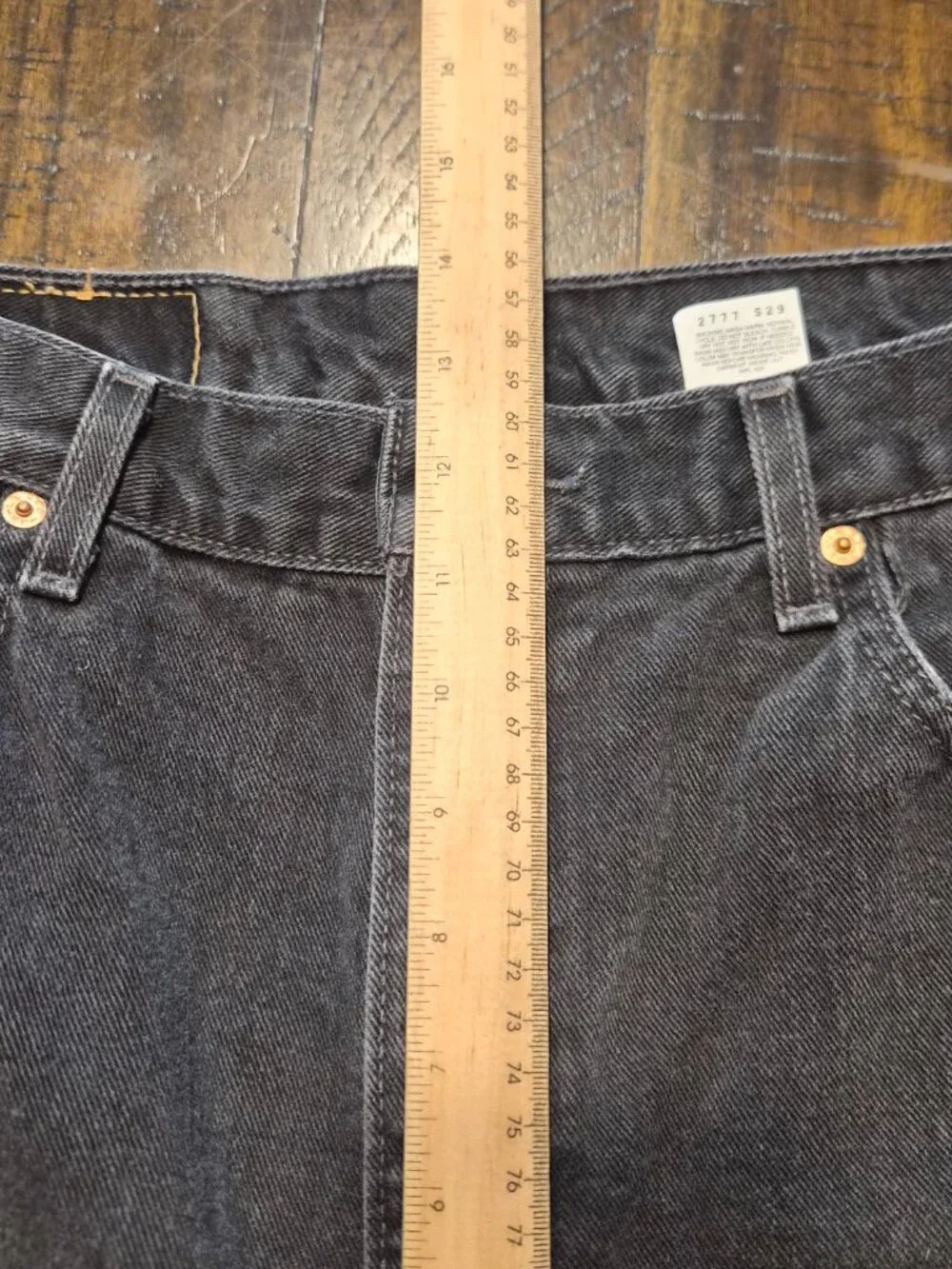 Levis 505 Mens Jeans Size 36x32 Black Regular Fit Straight Leg Y2K 2000 G273